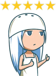 👍 dessin animé, personnage, note, étoiles, pouce levé whatsapp sticker