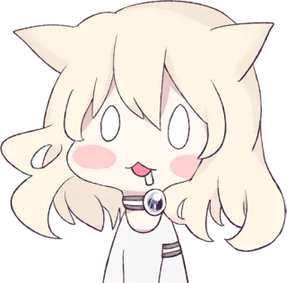 😍 Anime, Katzenmädchen, Süß, Cartoon telegram sticker
