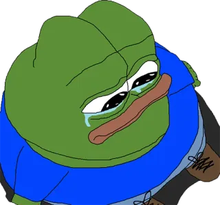 😢 Pepe the Frog pepe, rana, triste, llorando, meme, meme de internet telegram sticker
