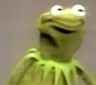 😤 Kermit Kermit, grenouille, Muppet, mème, marionnette, vert whatsapp sticker