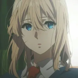 ✨ Violet Evergarden Anime, Personaggio, Violet Evergarden, Ritratto, Animazione telegram sticker