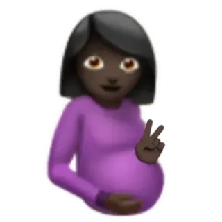 ✌ Pregnant Woman emoji Unicode Emoji telegram sticker