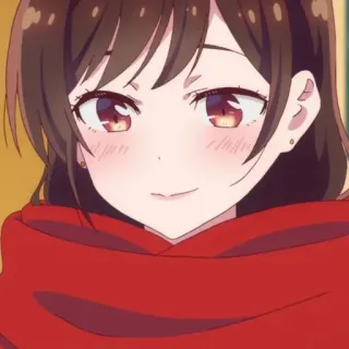 🍫 Chizuru Ichinose Rent-A-Girlfriend 애니메이션, 치즈루, 렌탈여친, 카와이, 귀여운 telegram sticker