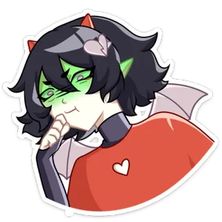 🤔 Anime, Démon, Dessin animé, Sticker, Diable, Fille anime telegram sticker