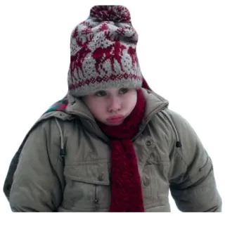 😬 Randy Parker A Christmas Story niño, invierno, bufanda, sombrero, frío, Cuento de Navidad whatsapp sticker