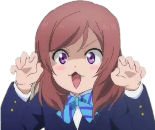 🤪 Maki Nishikino Love Live! Anime, Dessin animé, Mignon, Fille, Maki Nishikino, Love Live, Kawaii telegram sticker