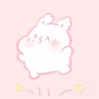 🩰 rabbit, cute, cartoon, kawaii, animal, pink, bunny telegram sticker