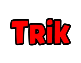 ❤ Trik testo, rosso, cartone animato telegram sticker