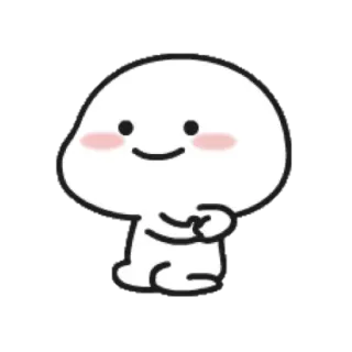 ☁ süß, kawaii, chibi, klecks, fröhlich, figur telegram sticker
