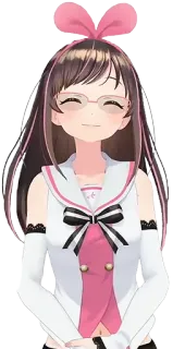 🤓 Kizuna AI Youtuber virtual, Kizuna Ai, VTuber, Anime, Mangá, Fofo, Kawaii whatsapp sticker