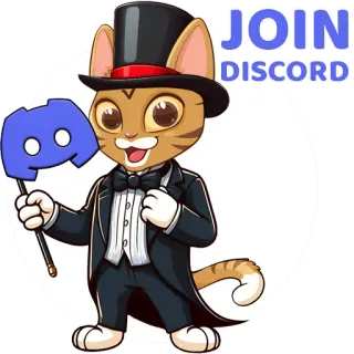 🎮 JOIN DISCORD discord, gato, esmoquin, redes sociales, unirse telegram sticker