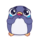 😢 เพนกวิน, การ์ตูน, น่ารัก, สัตว์, คาวาอิ whatsapp sticker