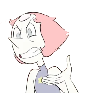 😡 Pearl Steven Universe kreskówka, animowany, postać, Perła, Steven Universe telegram sticker