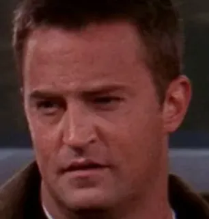 😐 Chandler Bing Friends Chandler, Friends, Matthew Perry, tv show, character telegram sticker