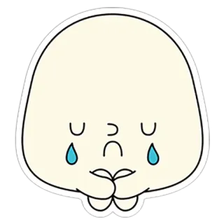 😭 哭, 伤心, 表情符号, 卡通, 眼泪, 插图, 角色 telegram sticker