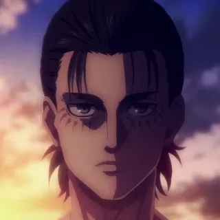 ⚔️ Eren Yeager Attack on Titan Anime, Eren Yeager, Attack on Titan, Shingeki no Kyojin, Animação, Personagem telegram sticker