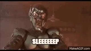 😴 Green Goblin SLEEEEEP Bösewicht, böse, Monster, Goblin, gruselig, Horror whatsapp sticker