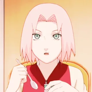 🌸 Sakura Haruno Naruto Sakura, Anime, Naruto, Cartoon, Niedlich, Mädchen telegram sticker