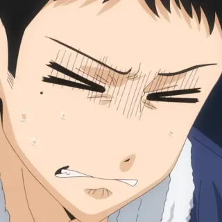 😣 Anime, Manga, Ausdruck, Besorgt, Gestresst, Schweiß, Charakter telegram sticker