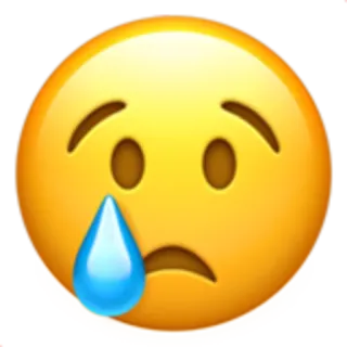 😥 emoji, sad, crying, tears, emotion telegram sticker
