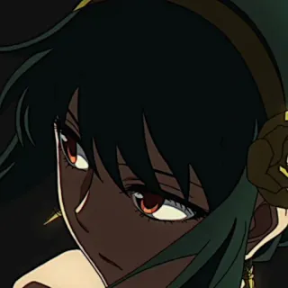 🗡 Yor Forger Spy x Family Anime, Yor Forger, Spy x Family, Personnage, Femme, cheveux noirs telegram sticker