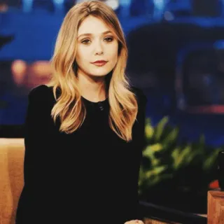 ☁️ woman, blonde, actress, portrait, celebrity, Elizabeth Olsen telegram sticker