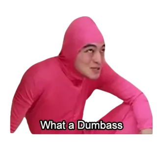 😳 Filthy Frank What a Dumbass pink guy, youtube, meme, gracioso, idiota telegram sticker