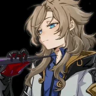 🍂 Albedo Genshin Impact 애니메이션, 원신, 알베도, 캐릭터, 금발, 검 telegram sticker