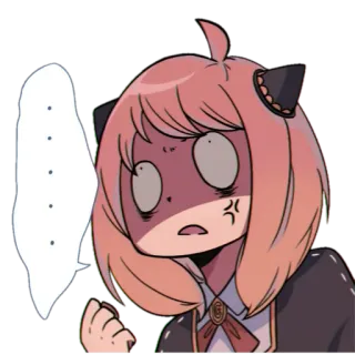 😤 Anya Forger Spy x Family Anya Forger, Spy x Family, Anime, Wütend, Schockiert, Gesichtsausdruck telegram sticker
