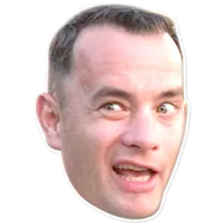 😜 Tom Hanks celebrity, actor, face, man telegram sticker