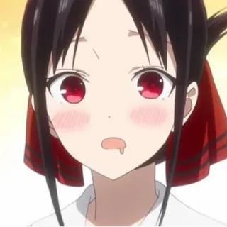 😍 Kaguya Shinomiya Kaguya-sama: Love Is War Аниме, Кагуя, Кагуя-сама, Любовь это война, в шоке, удивлен, милый telegram sticker