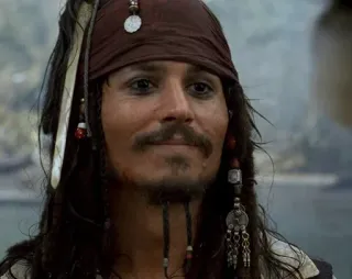 🙂 Jack Sparrow Pirates of the Caribbean pirate, personnage de film, Johnny Depp, Jack Sparrow, pirates, Caraïbes, film, aventure whatsapp sticker