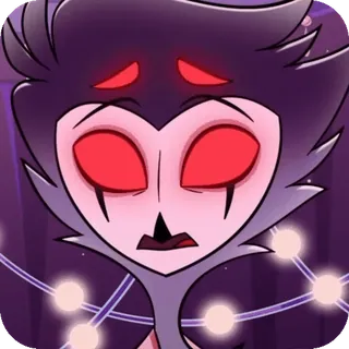 😧 Stolas Helluva Boss Helluva Boss, Stolas, Cartoon, Sticker, Zeichentrickserie, Eulendämon telegram sticker