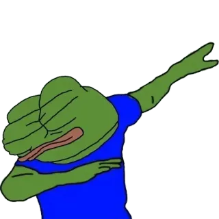 💪 Pepe the Frog Pepe, Kikker, Meme, Dab whatsapp sticker