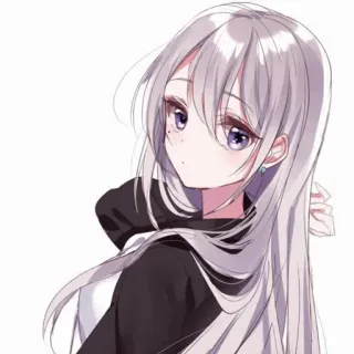🤨 Anime, Ragazza, Illustrazione, Carino, Manga, Opera d'arte telegram sticker
