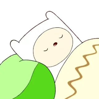 😴 Finn Adventure Time Cartoon, Schlaf, Figur, Adventure Time telegram sticker