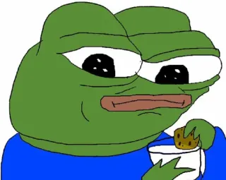 🙂 Pepe the Frog Meme, Rana, Cultura de internet, Pepe, Dibujo animado, Galleta, Leche telegram sticker
