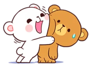 💑 urso, fofo, abraço, desenho animado, animação, adorável, saudável telegram sticker