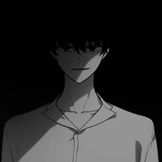 🍁 Anime, Manga, Personaggio, Maschio, Oscuro, Serio telegram sticker