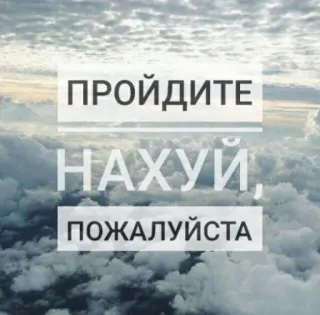 🙃 ПРОЙДИТЕ
НАХУЙ,
ПОЖАЛУЙСТА Russe, offensant, gros mot, argot whatsapp sticker