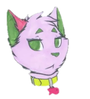 🙄 chat, dessin animé, animal, mignon, autocollant telegram sticker