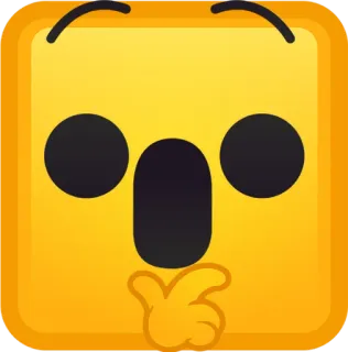 😮 Emoji, Wajah, Terkejut, Kaget, Ekspresi, Kuning telegram sticker