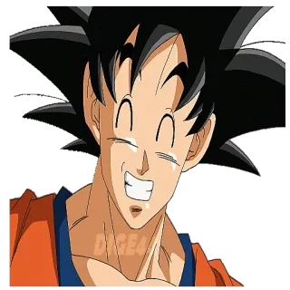 😁 Goku Dragon Ball Goku, Dragon Ball, Anime, Cartoon, lächeln, Charakter whatsapp sticker