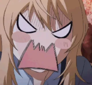 😡 anime, angry, frustrated, cartoon, expression, face telegram sticker