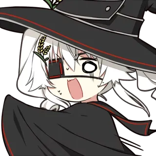 😱 anime, manga, chibi, witch, cartoon whatsapp sticker