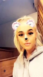 ☁️ phụ nữ, tóc vàng, bộ lọc Snapchat, khuôn mặt, selfie, chân dung telegram sticker