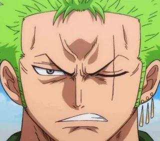 🪐 Zoro One Piece Аниме, Персонаж, Мечник, Пират, Шрам telegram sticker