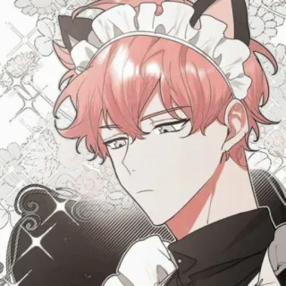 💗 动漫, 漫画, 猫耳, 女仆装, 男性, 可爱, 卡哇伊 telegram sticker