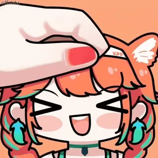 ❤️ Takanashi Kiara KFP vtuber, anime, chicken, cute, fanart whatsapp sticker