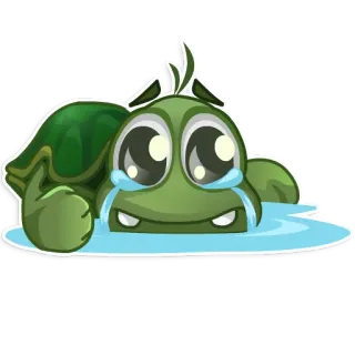 😭 Schildkröte, weinen, traurig, Cartoon, Emoji, süß telegram sticker
